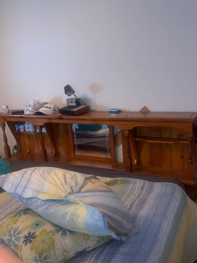 Solid wood bedroom headboard
