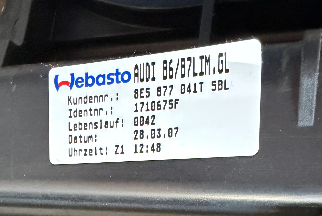 Webasto Audi B6/B7 Sunroof Assembly - photo 3