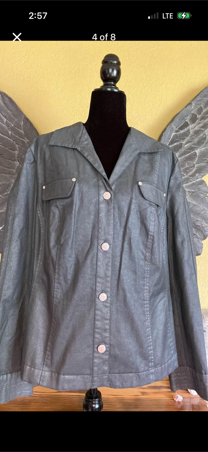 Vintage Cavita Sparkly Blazer Button Down Jacket - photo 4