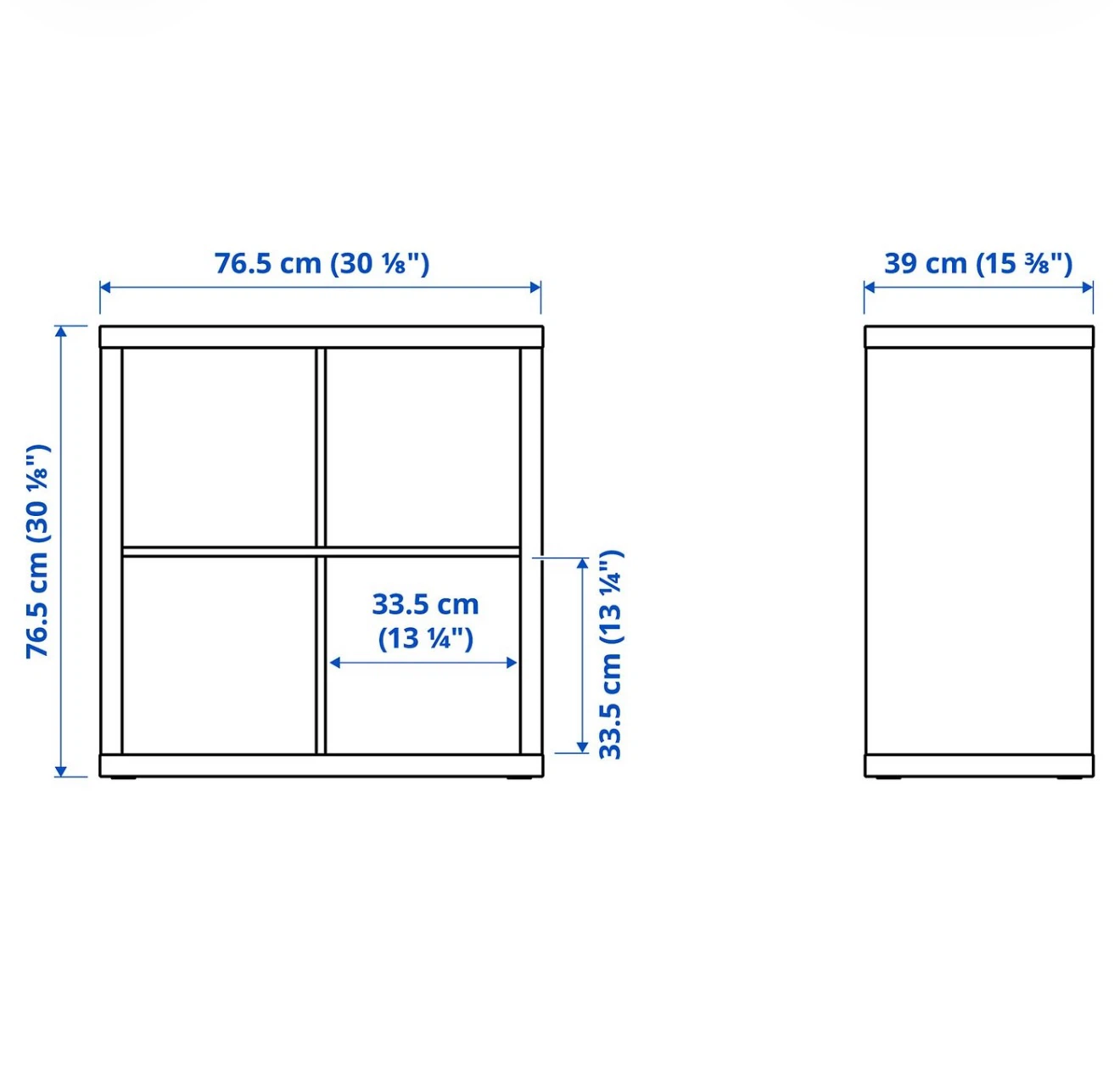 IKEA KALLAX Shelf Unit 2x2 Black-Brown - photo 3