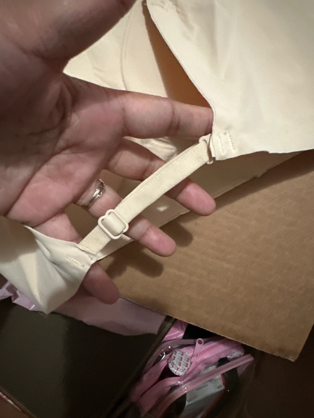 Beige padded wireless Bra - photo 4
