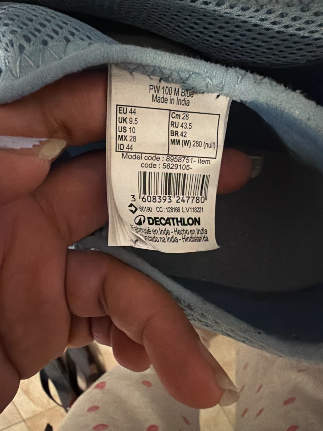 Decathlon PW 100 M Blue Running Shoes - photo 3