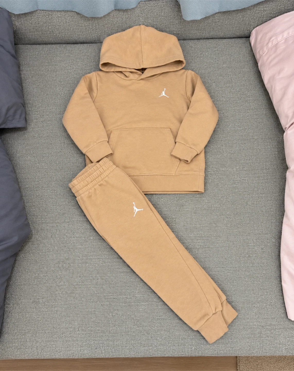 Jordan Kids Tan Hoodie and Jogger Set
