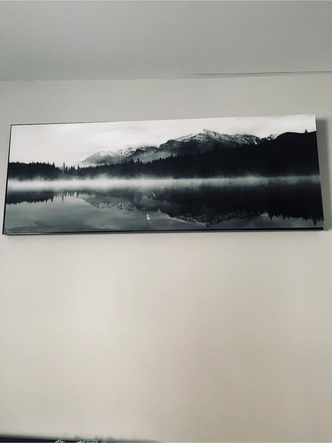Black and White Mountain Landscape Wall Art