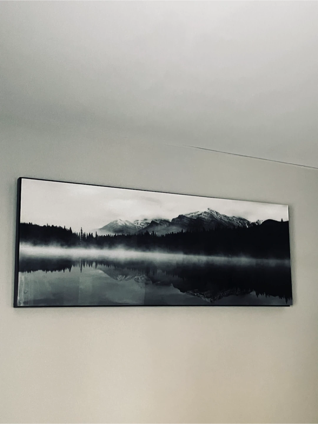 Black and White Mountain Landscape Wall Art - photo 2