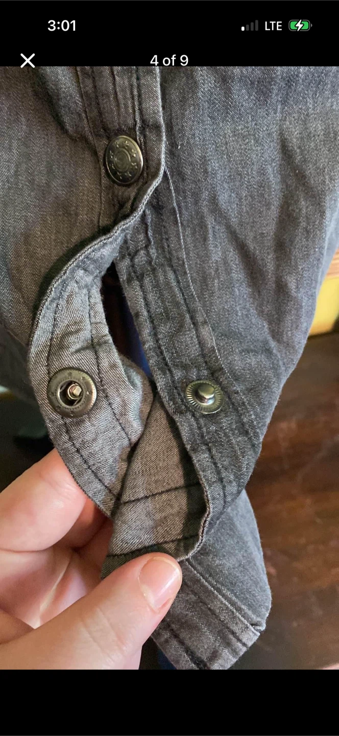 Long Light Denim Button Down Jacket - photo 4