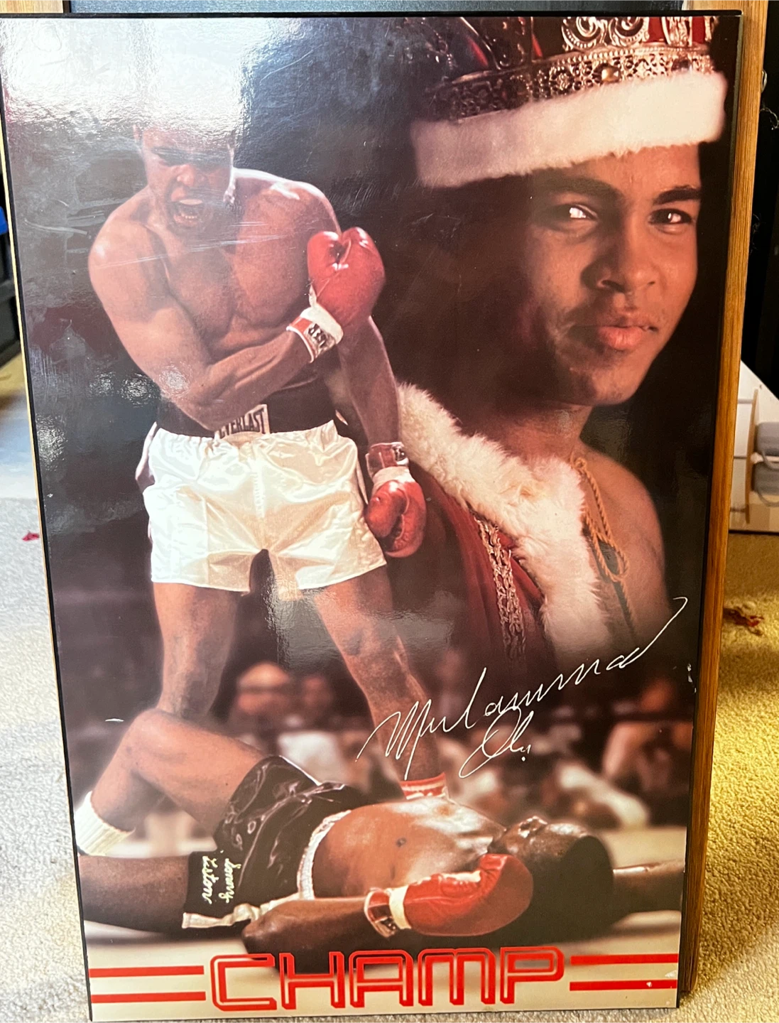 Muhammad Ali The Champ Wood Plaque