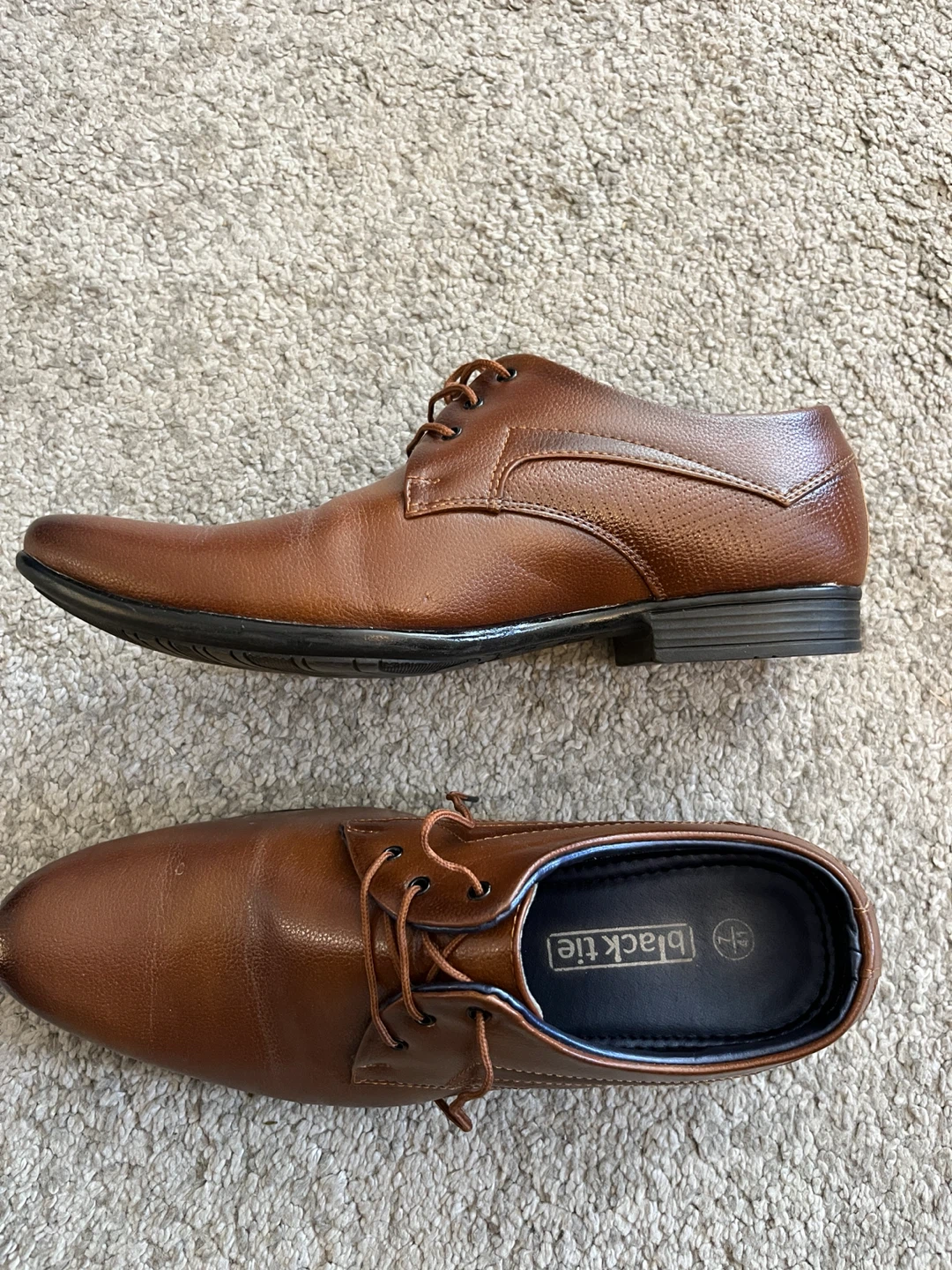 Black Tie Brown Dress Shoes