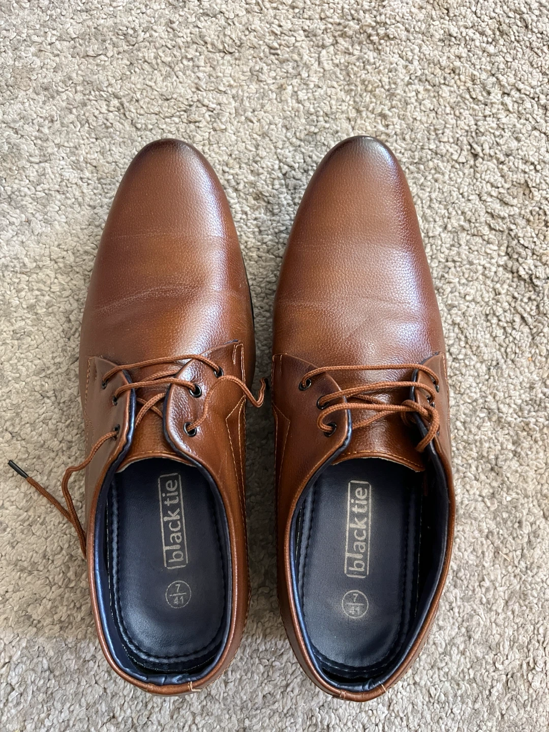 Black Tie Brown Dress Shoes - photo 2