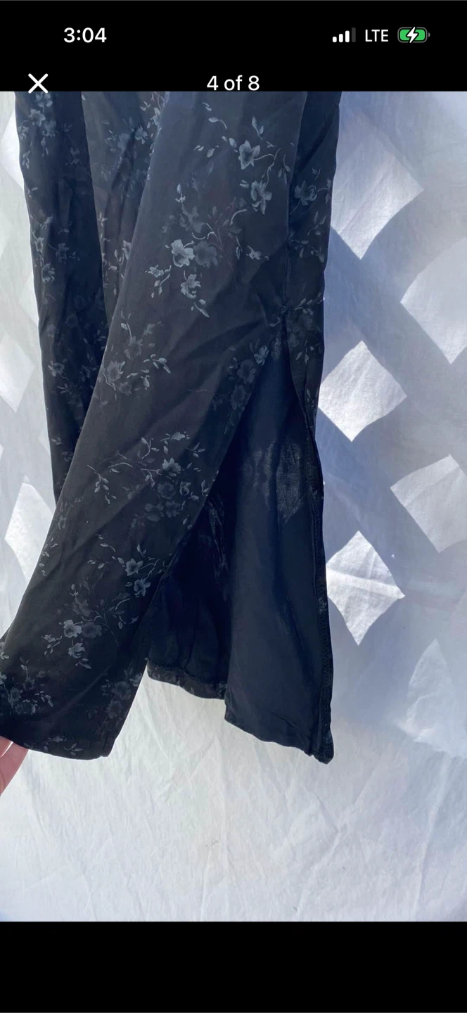 Vintage Floral Satin Maxi Skirt - photo 4