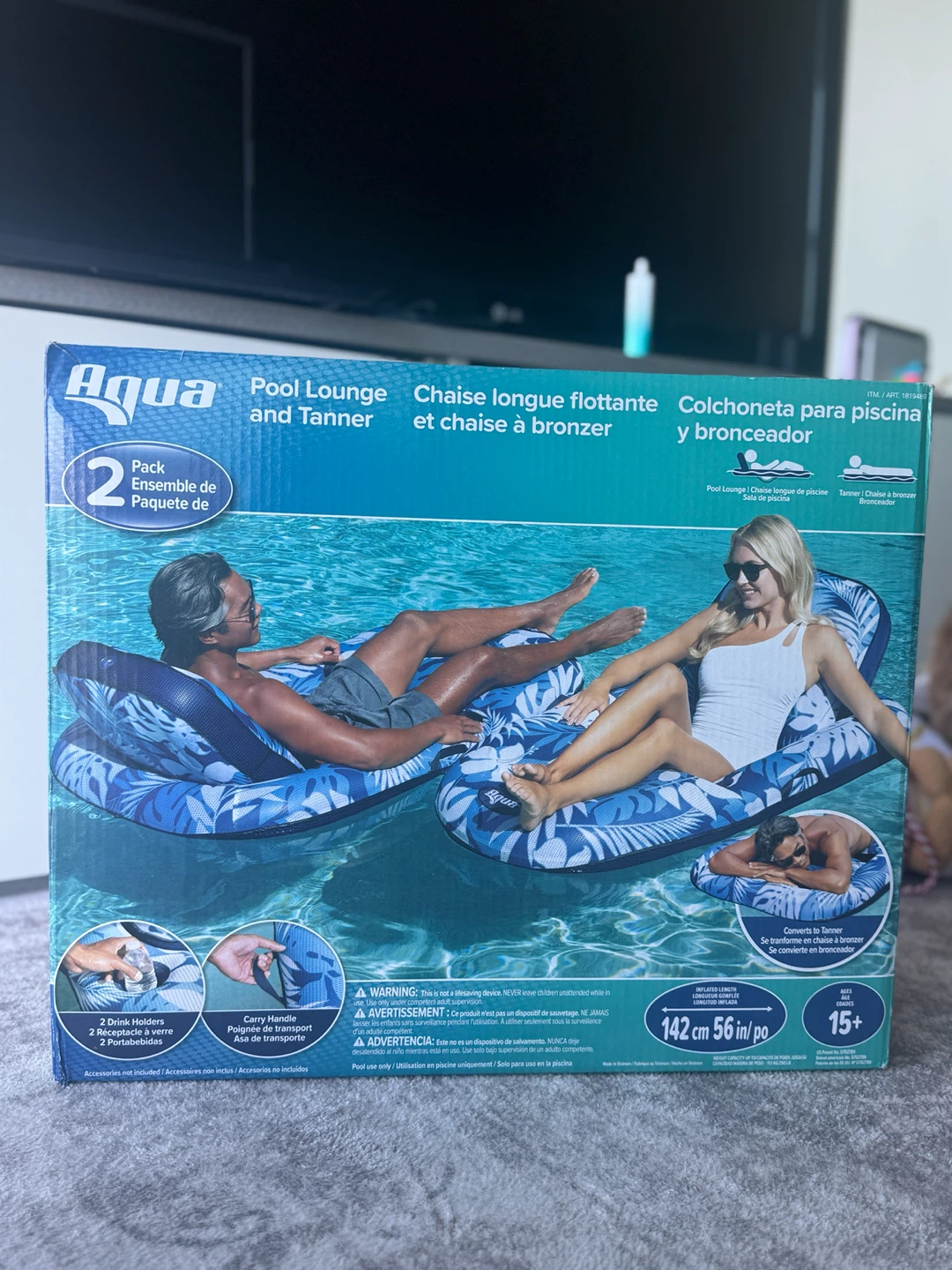 Aqua Pool Lounge and Tanner 2-Pack