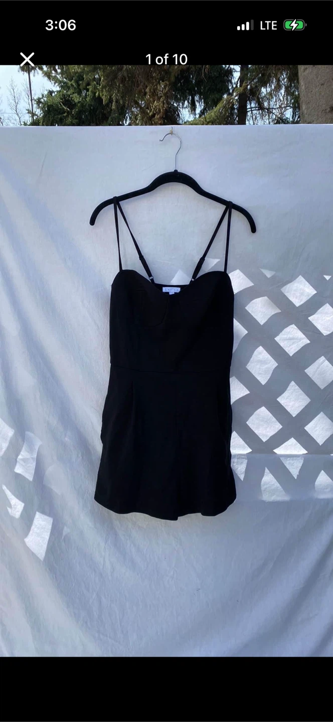 Leith Bustier Little Black Romper