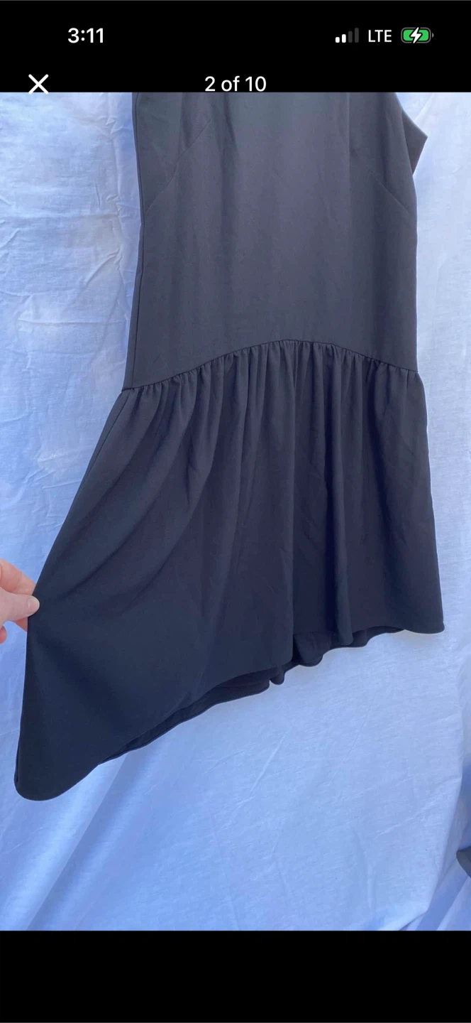 Eliza J Black Sleeveless Dress With Collar - photo 2