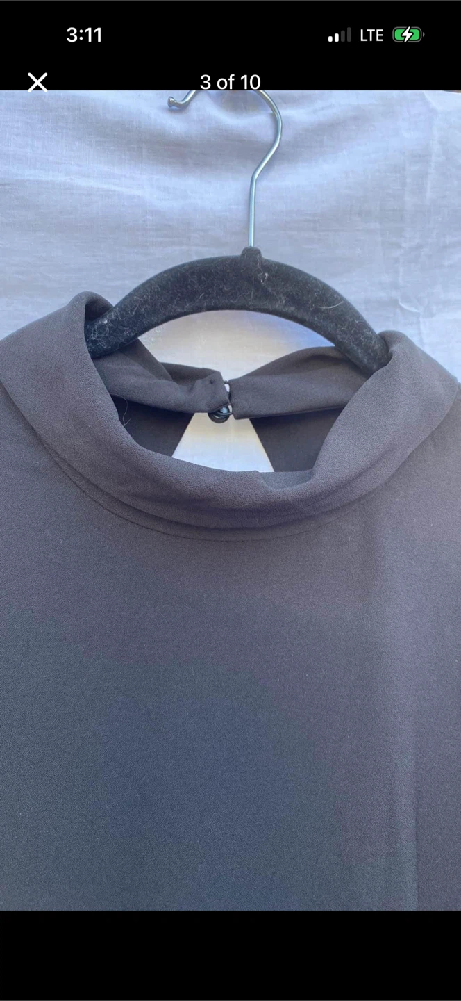 Eliza J Black Sleeveless Dress With Collar - photo 3