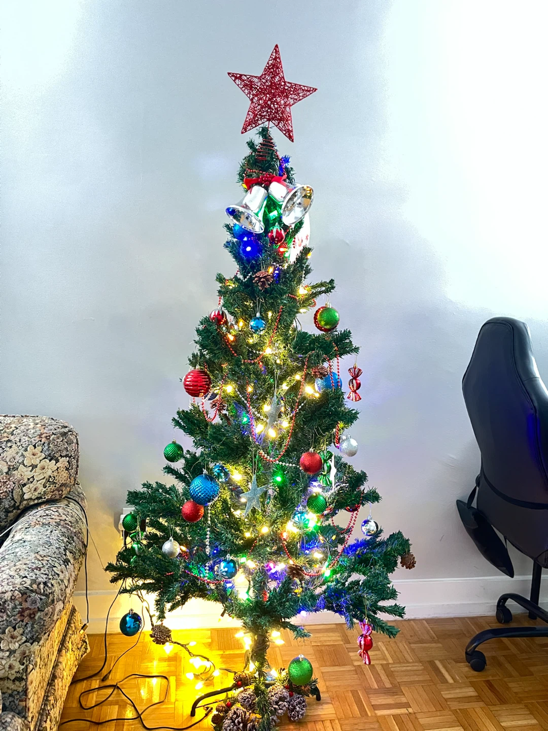 Artificial Christmas Tree with Decorations