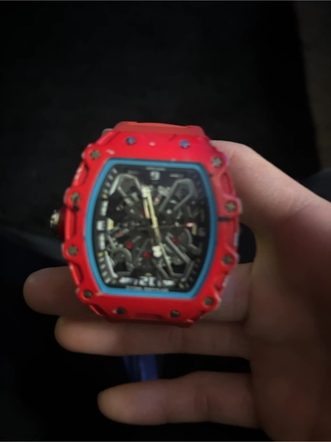 Richard Mille Style Red Rubber Watch - photo 3