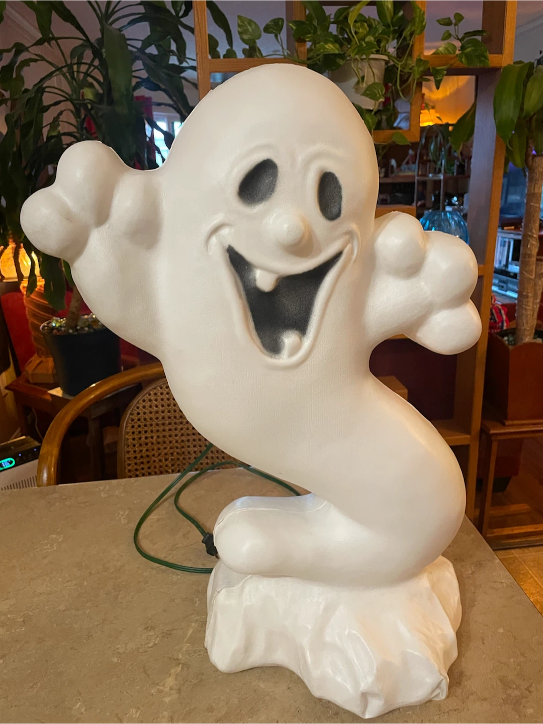 Vintage Lighted Blow Mold Ghost Decoration