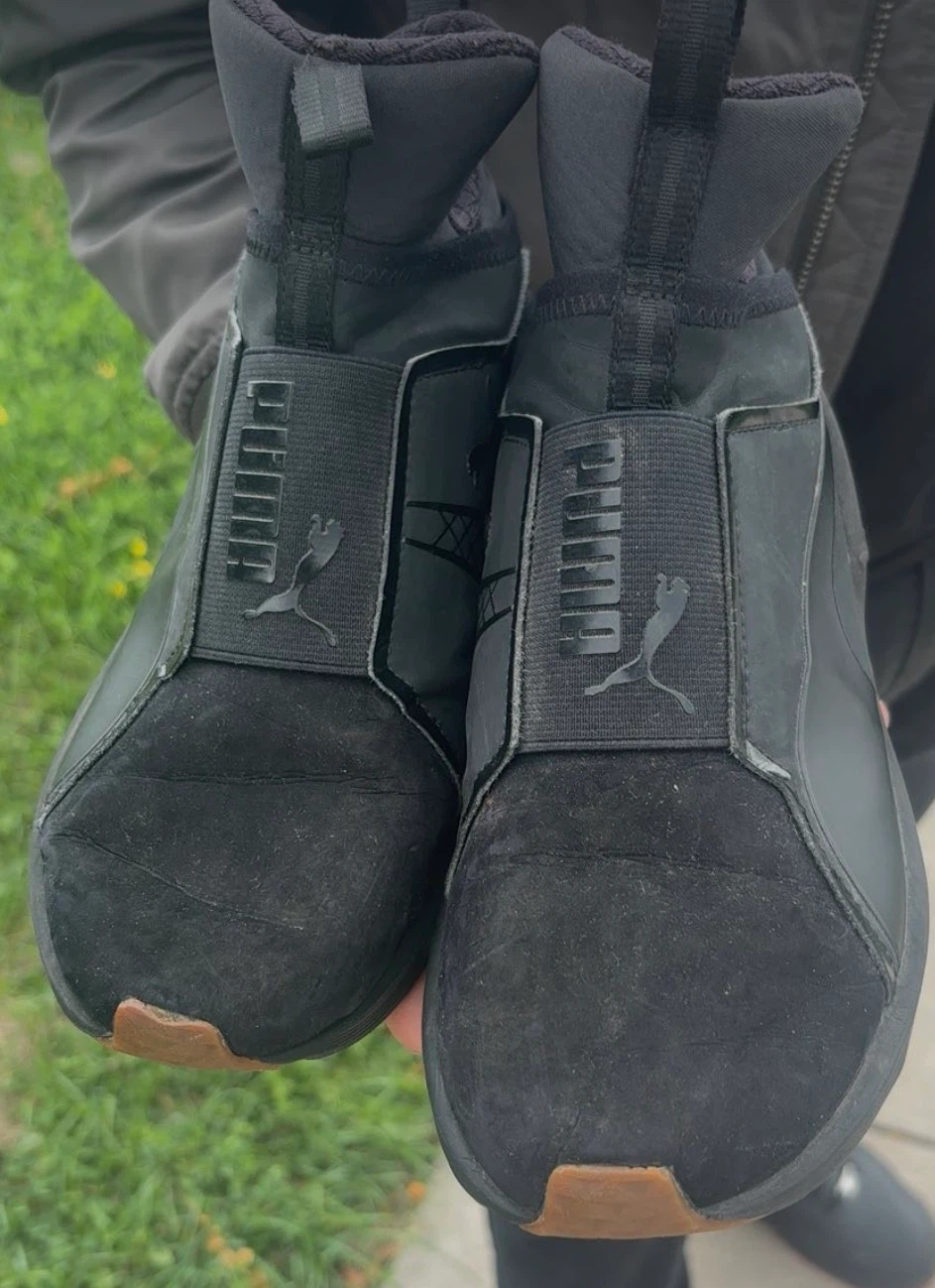 Puma Black Slip-on Shoes