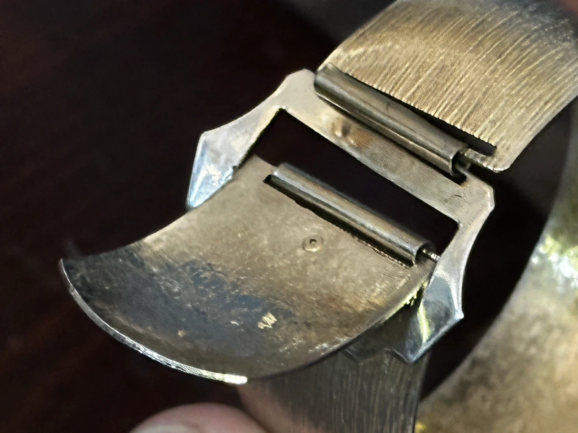 Vintage Sarah Coventry Canada Silver Tone Buckle Cuff - photo 5