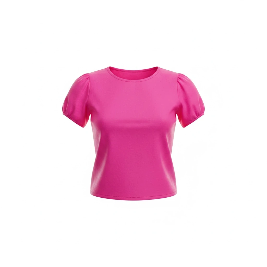 Hot Pink Puff Sleeve Top