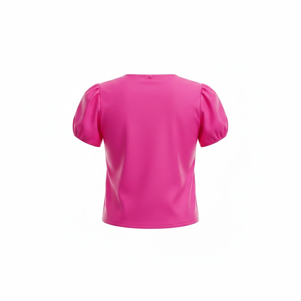 Hot Pink Puff Sleeve Top - photo 2