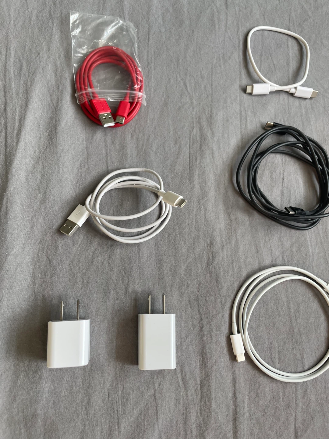 Assorted USB Charging Cables and Power Adapters - photo 2