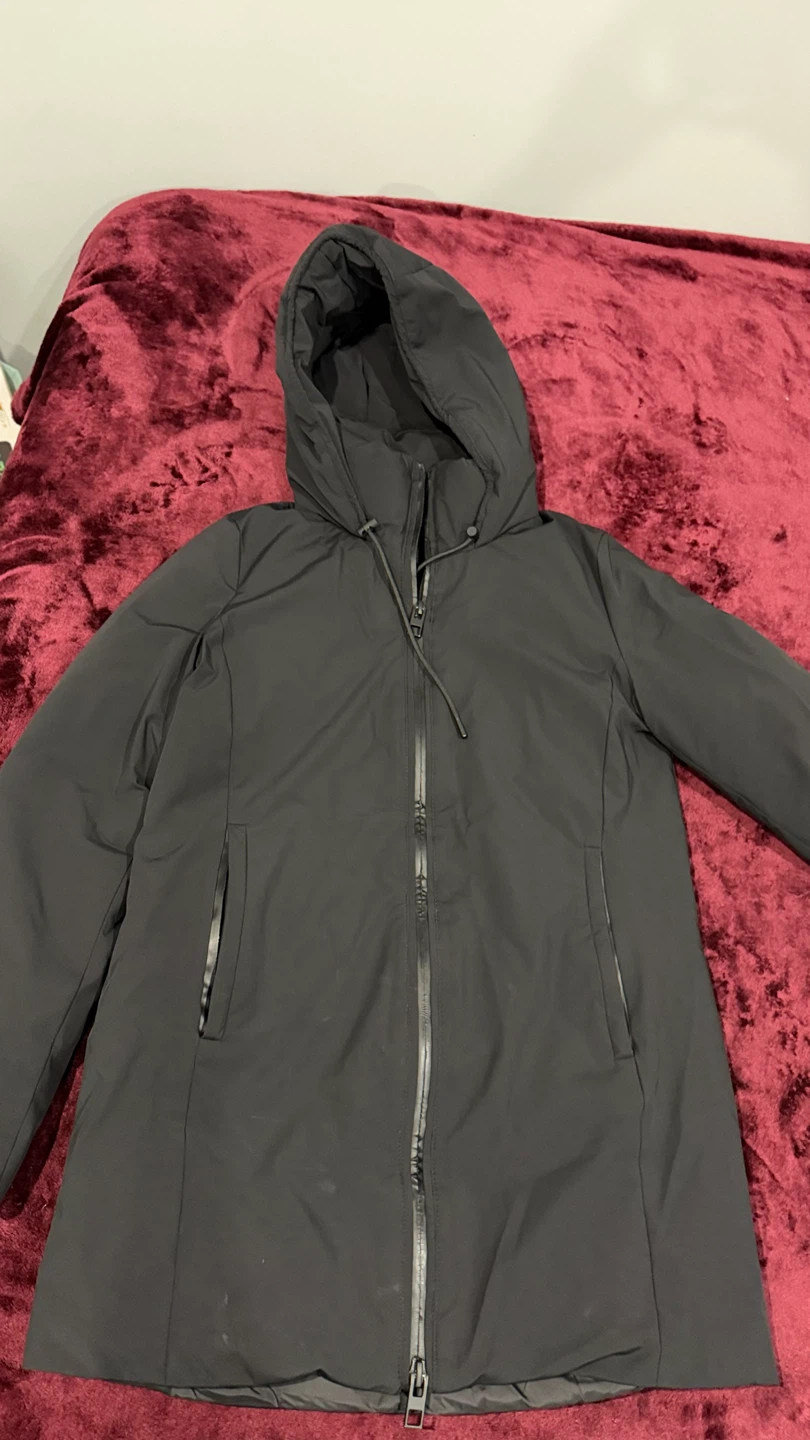 ZARA Black Puffer Coat with Hood - photo 4