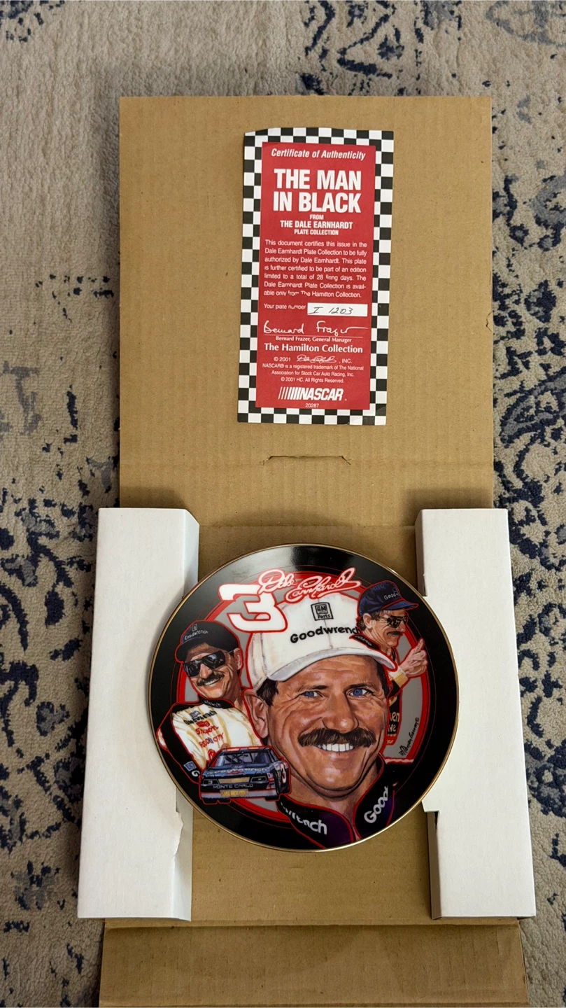 Dale Earnhardt The Man In Black Plate