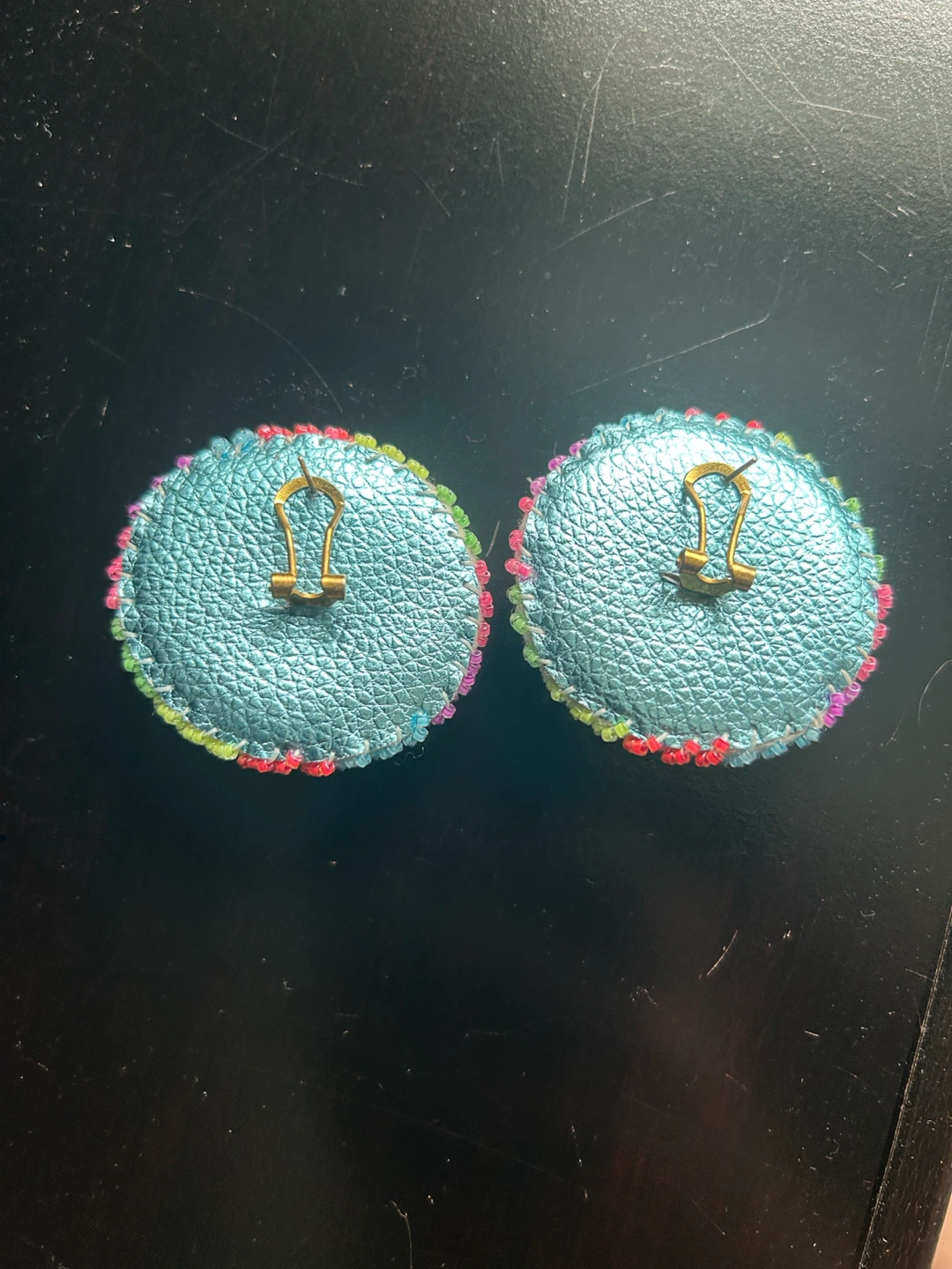 Handmade Beaded Earrings - photo 2