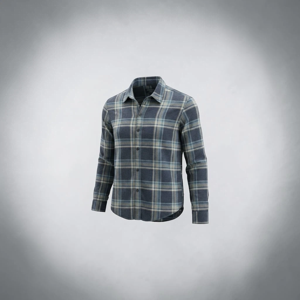 Timberland Blue Plaid Flannel Shirt