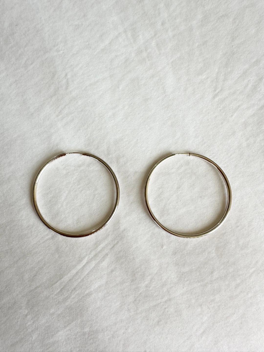 🆕 Silver Hoop Earrings - photo 2