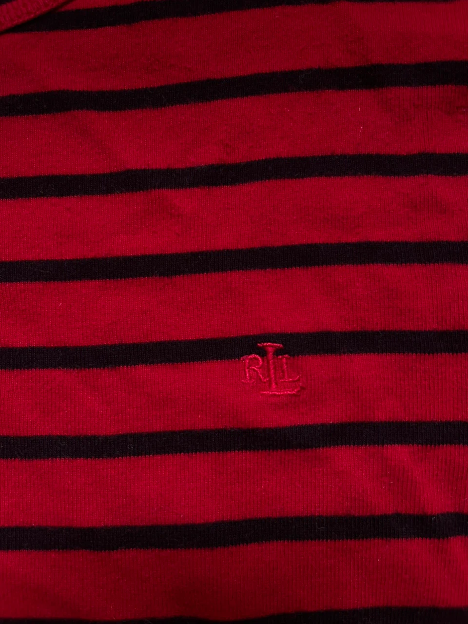 Lauren Ralph Lauren Long Sleeve Tee (Red/Black Stripe, M) - photo 2