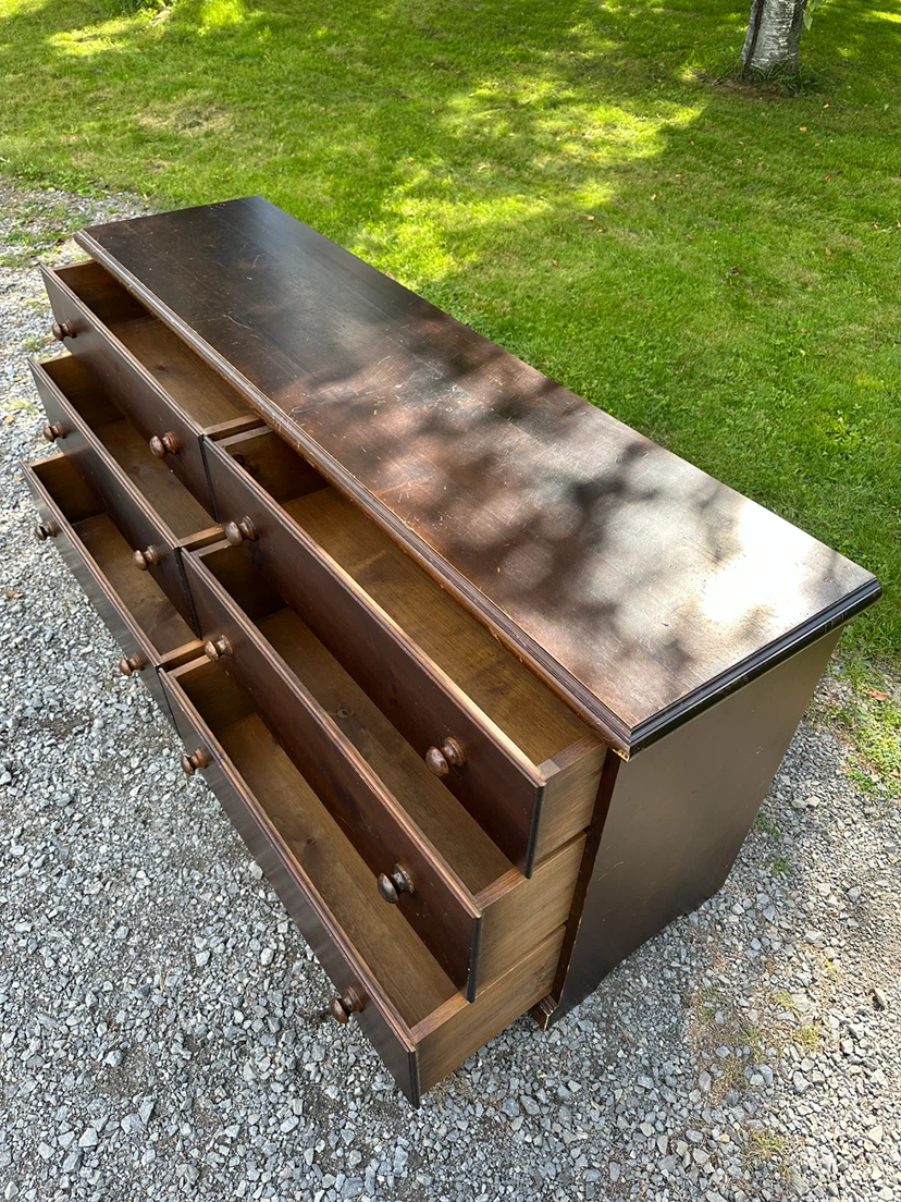 Vintage Rustic Solid Pine 6-Drawer Dresser (CAN DELIVER) - photo 5