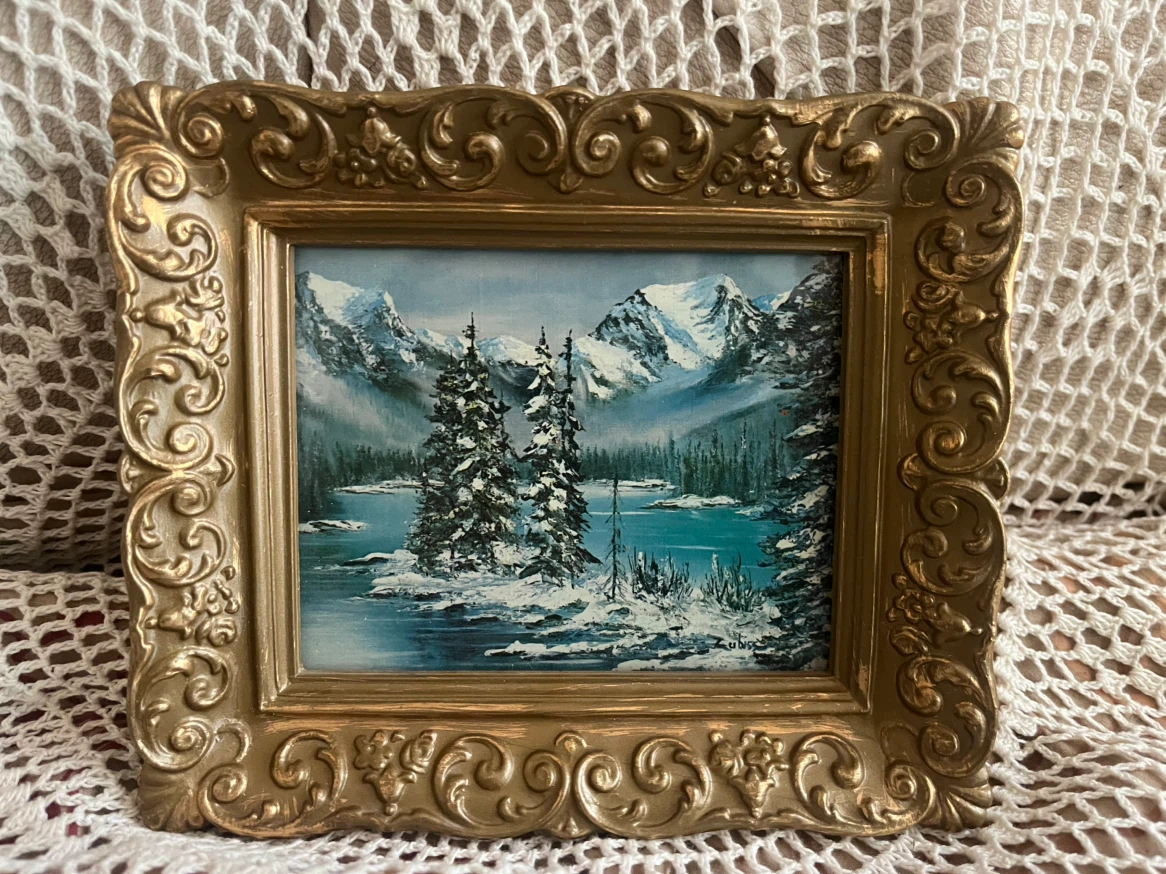 Art- Zubiss Vintage Mountain Miniature Landscape