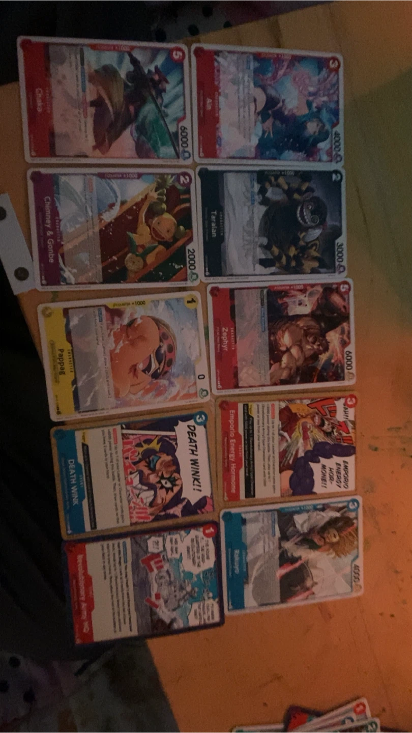 One piece trading cards