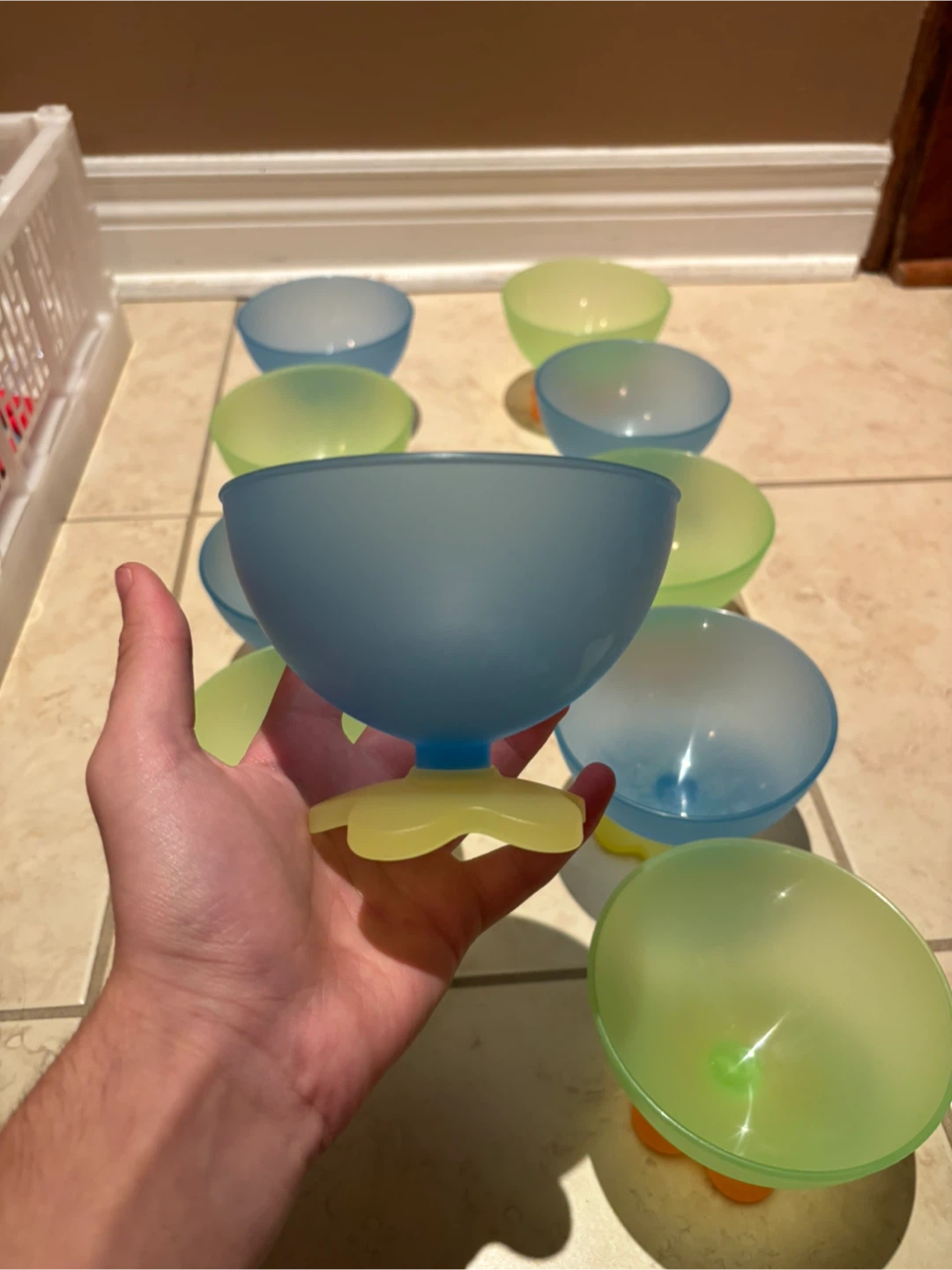 Set of 10 Plastic Dessert Bowls