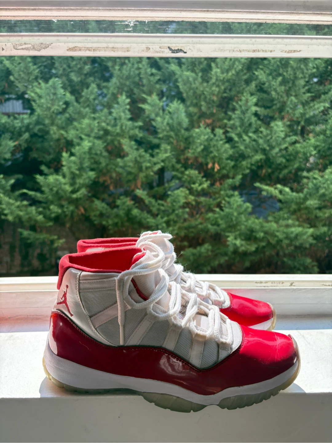 Jordan 11 Retro Cherry Red and White