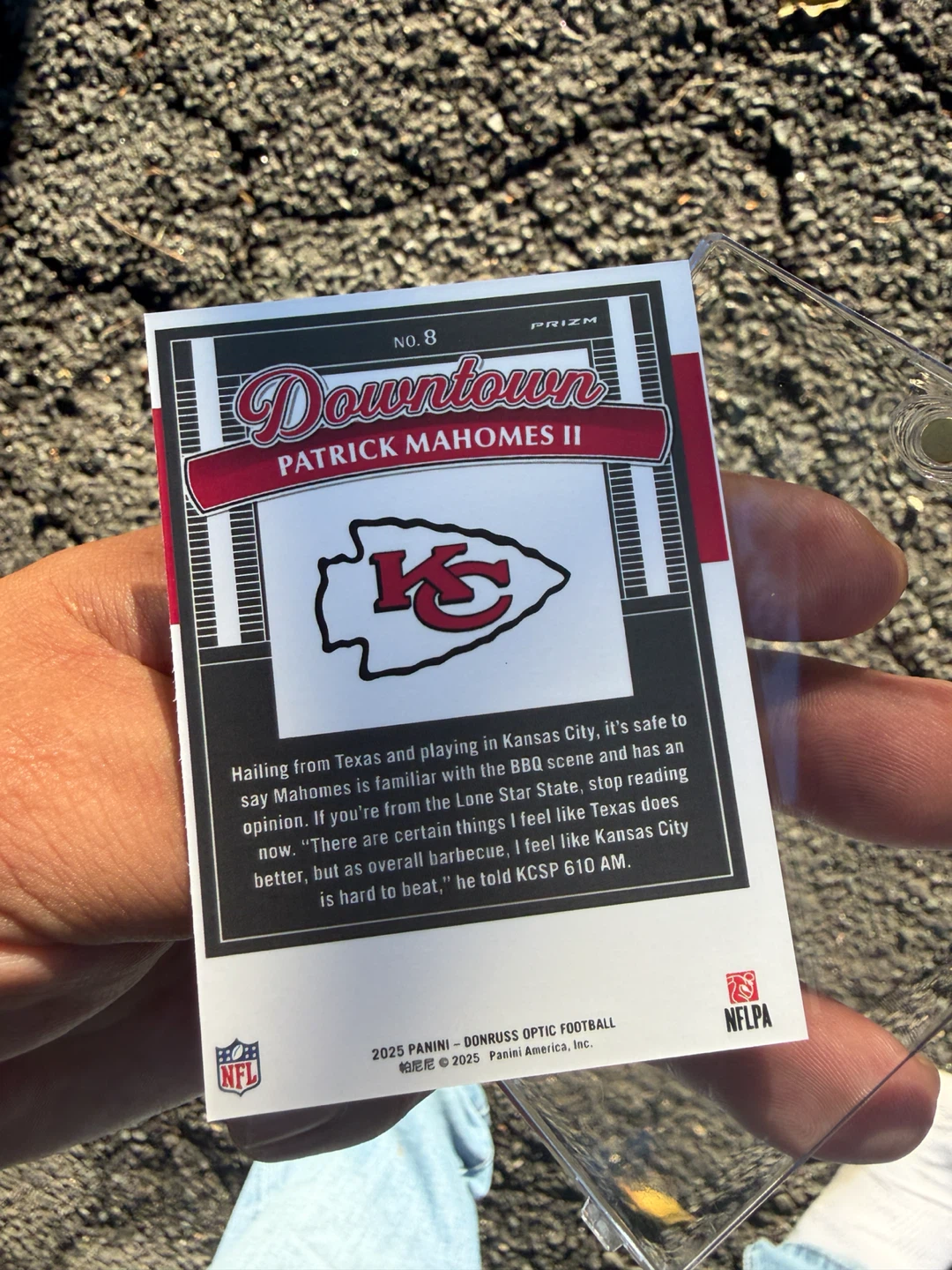 2025 Panini Donruss Optic Downtown Patrick Mahomes II Card - photo 3