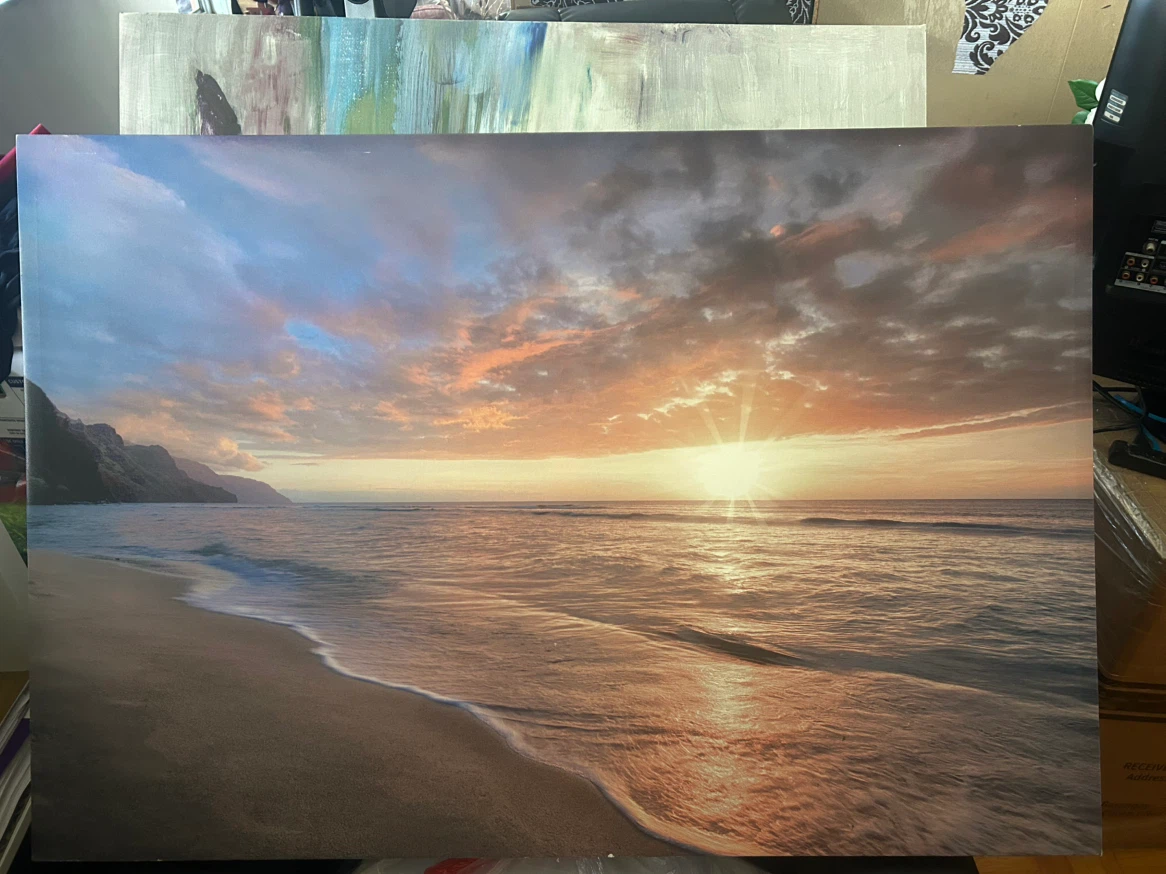 Sunset Beach Canvas Wall Art
