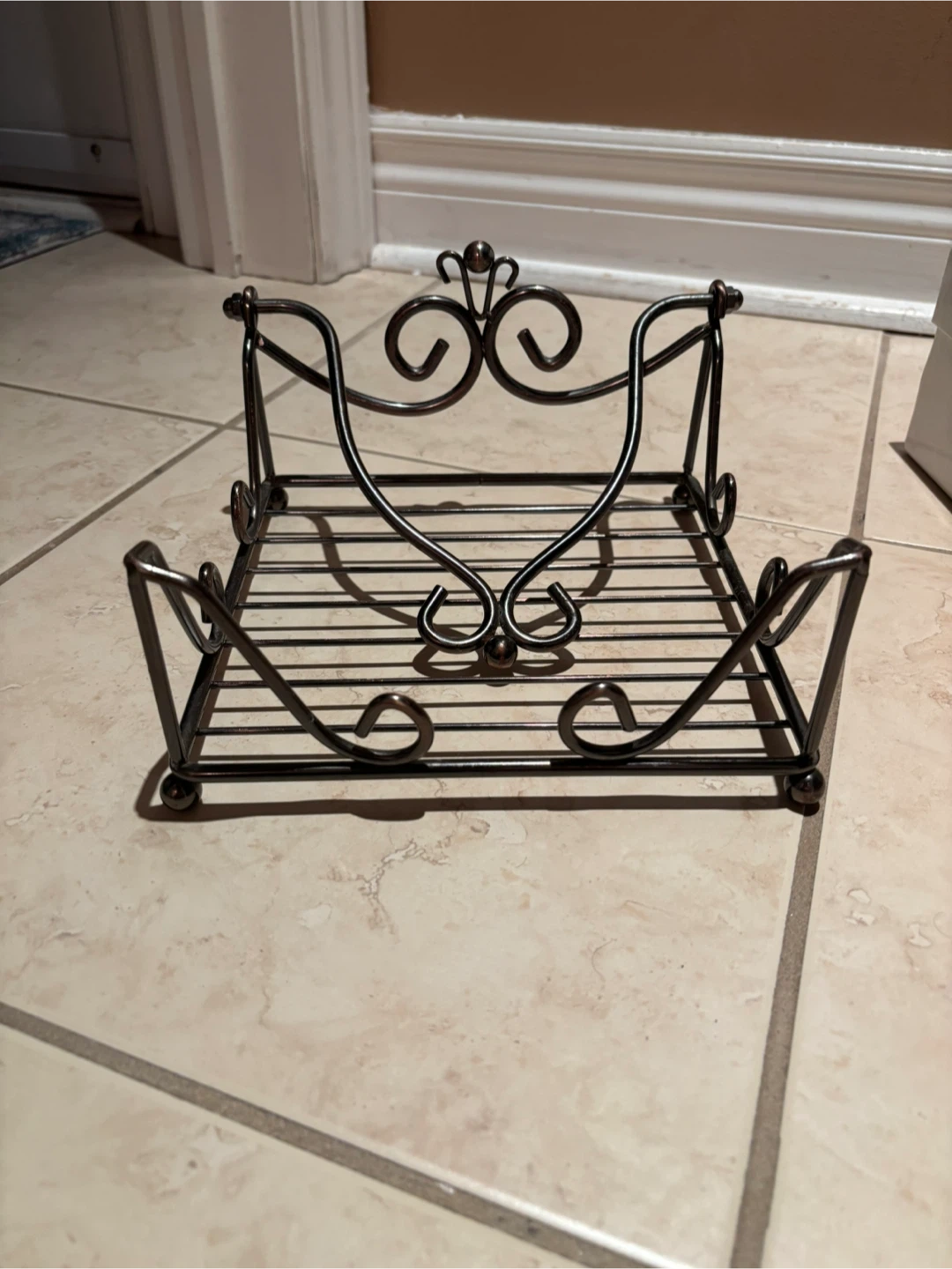 Scrollwork Metal Napkin Holder