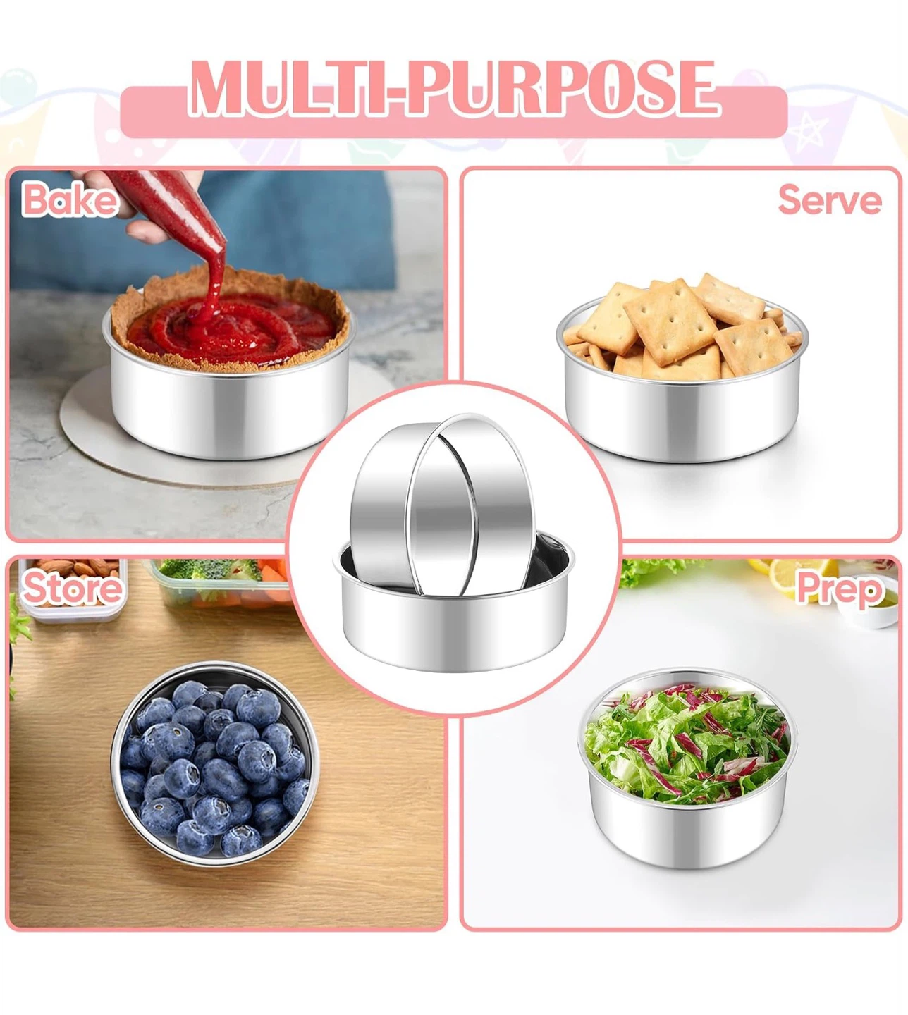Stainless Steel Round Baking Molds
