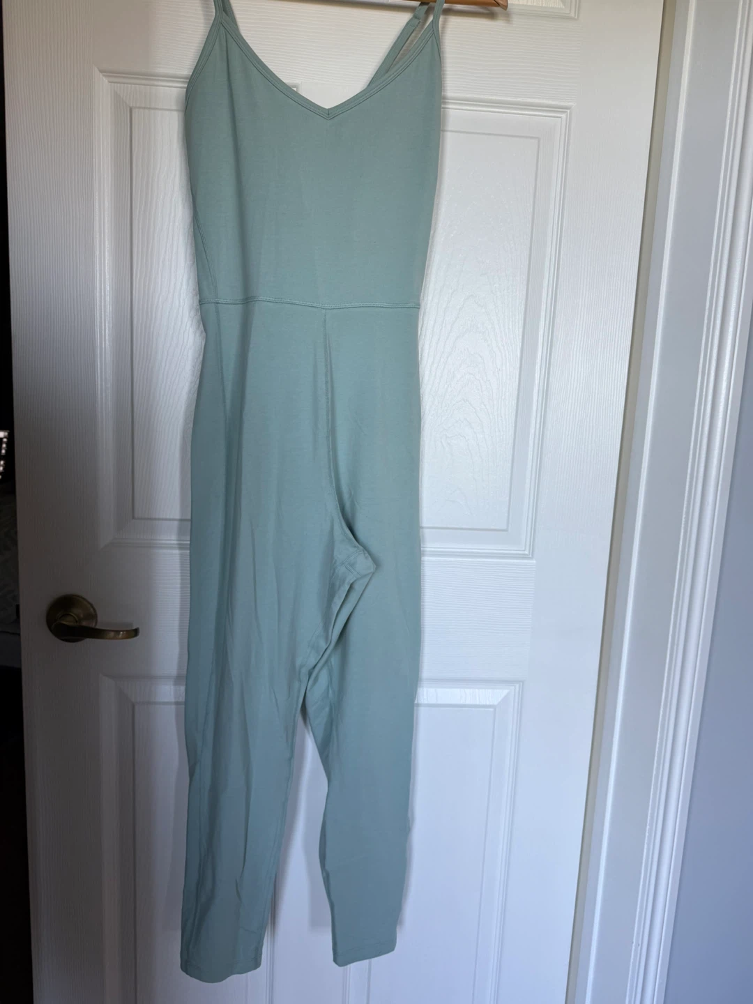 Sage Green Spaghetti Strap Jumpsuit
