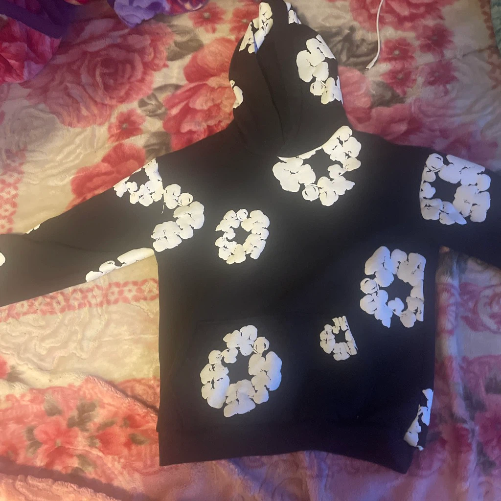 Denim Tears Cotton Wreath Hoodie Black