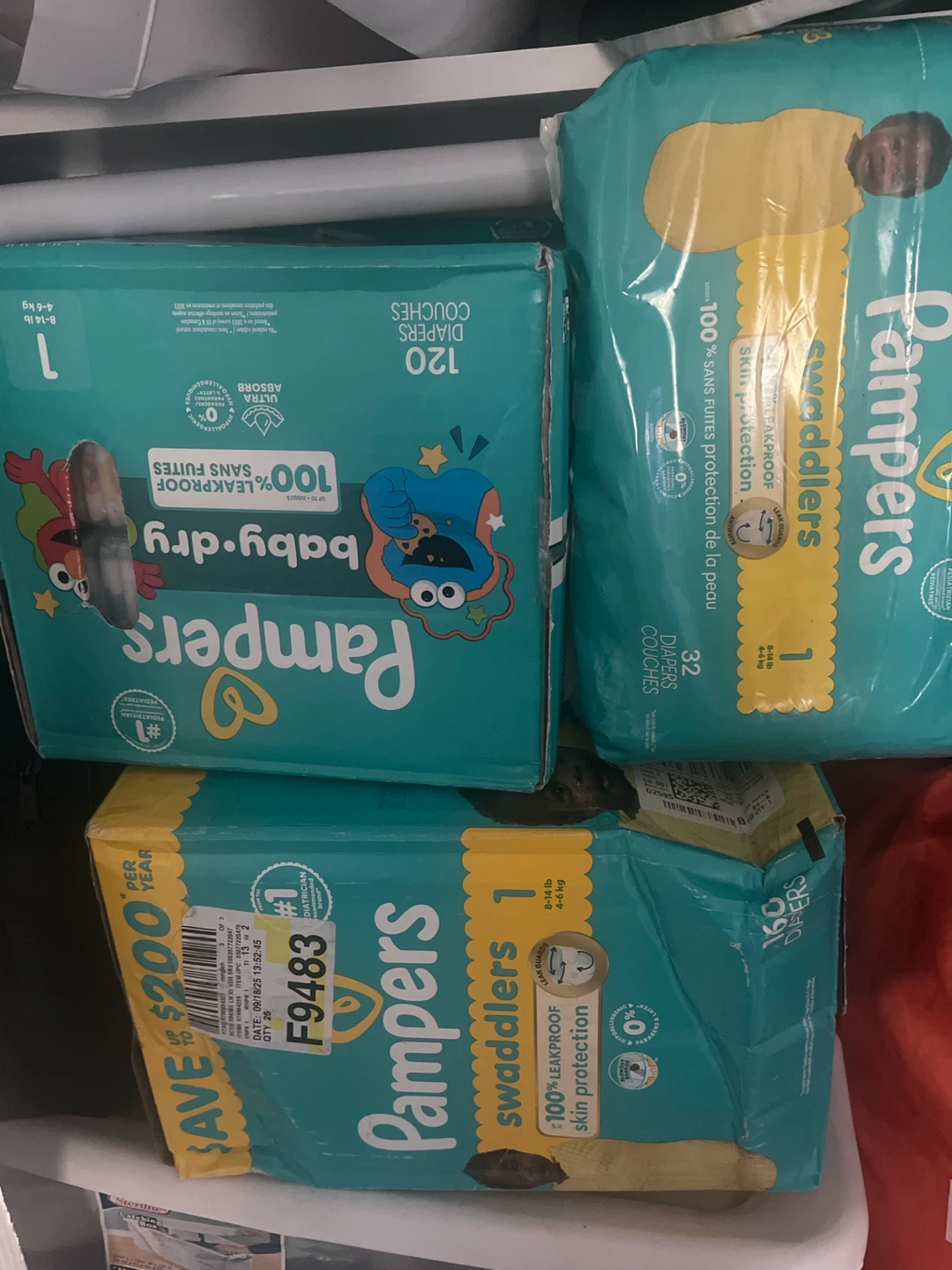 Pampers Size 1 Diapers Assorted Boxes