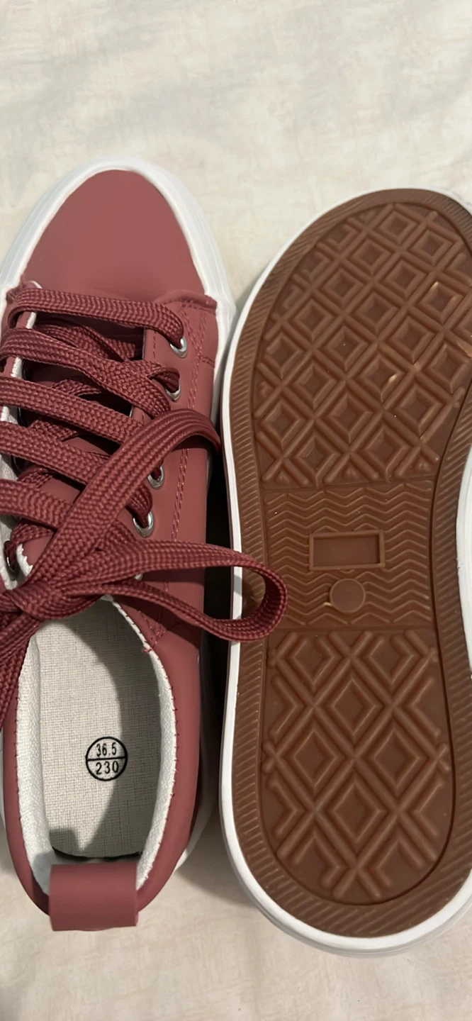 Dusty Rose Lace-Up Sneakers Size 36.5 - photo 2