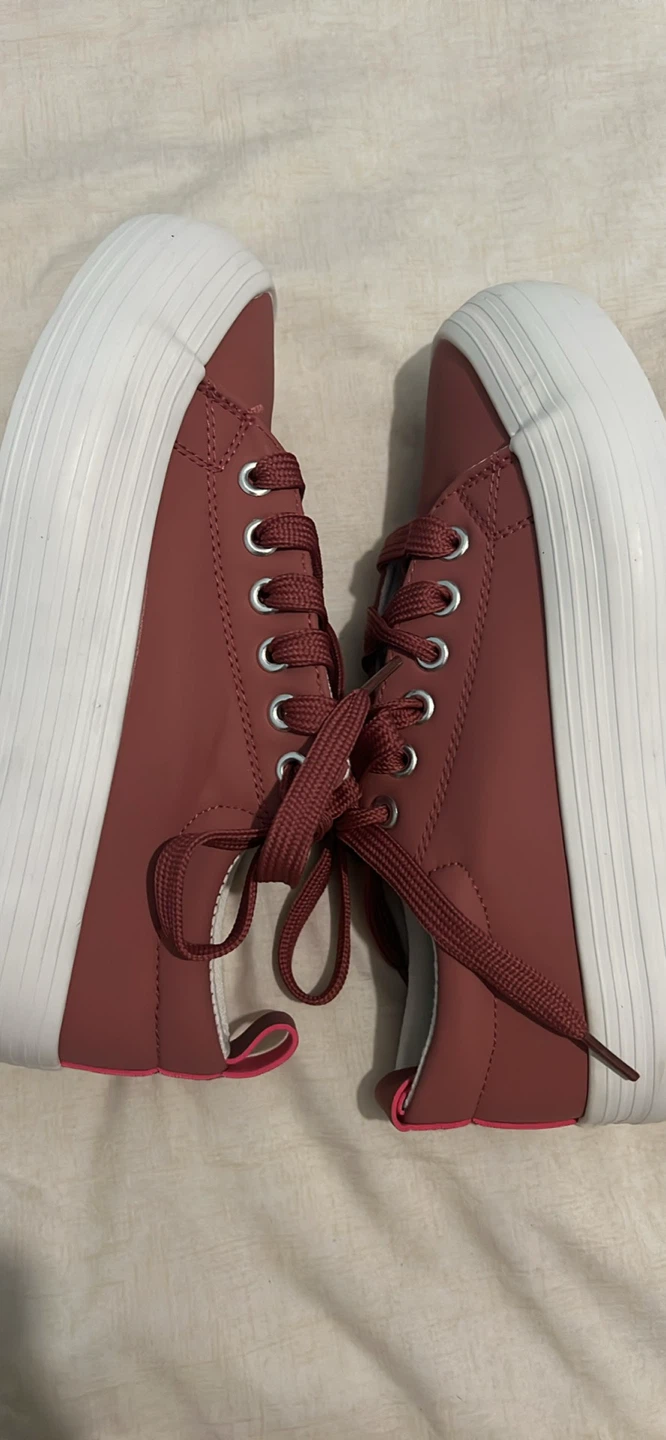 Dusty Rose Lace-Up Sneakers Size 36.5 - photo 3