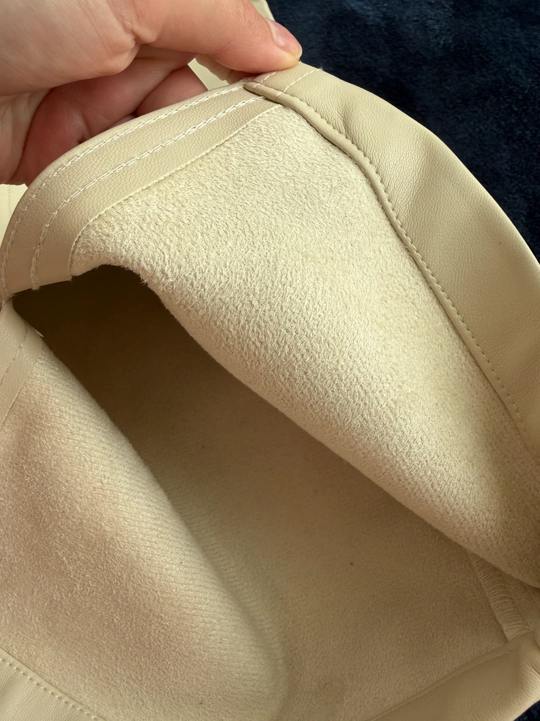 ZARA Faux Leather Pants Cream - photo 3