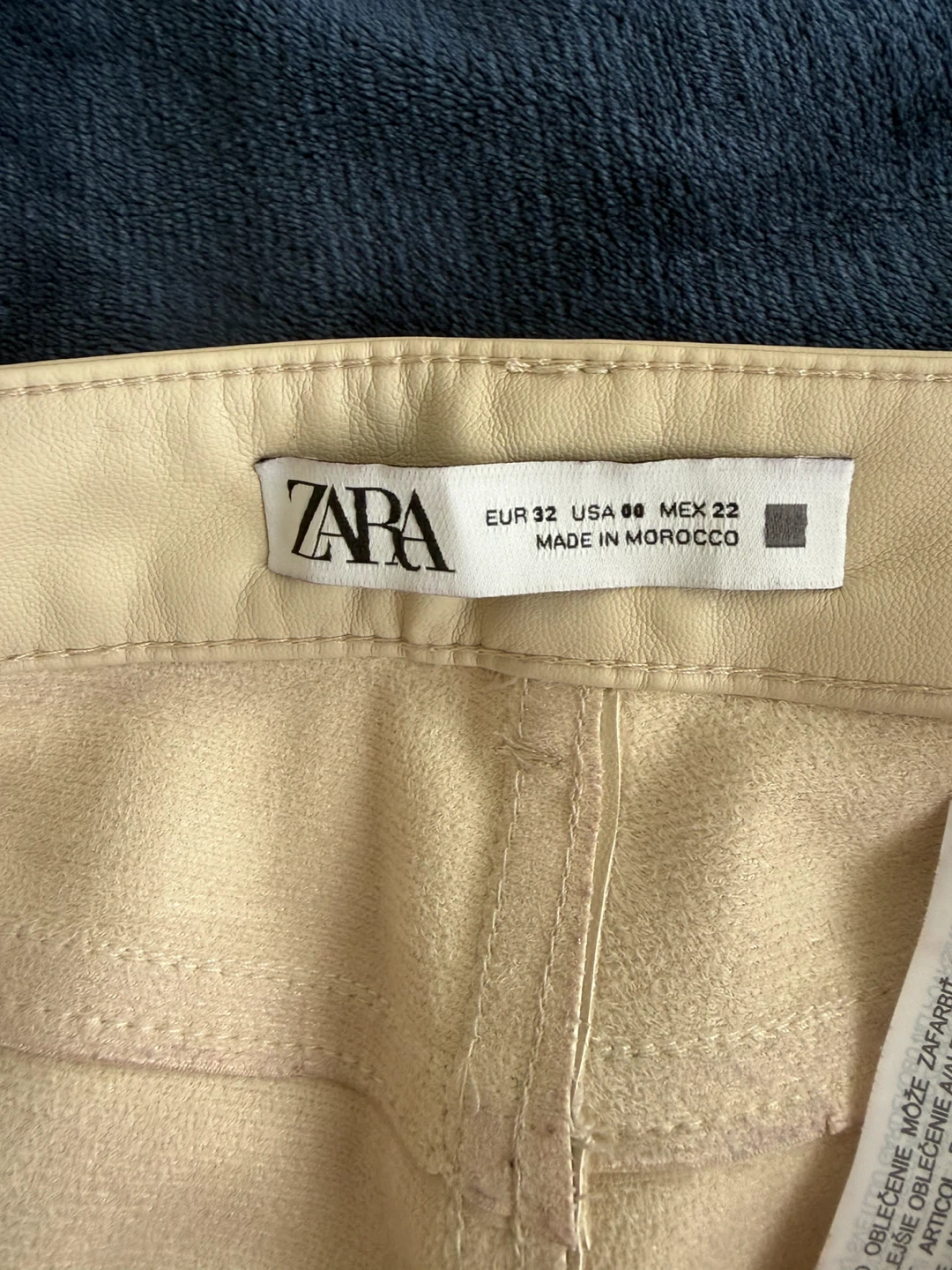 ZARA Faux Leather Pants Cream - photo 4