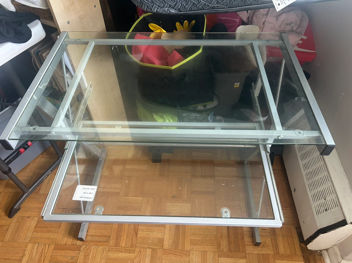 Modern Glass and Metal Desk