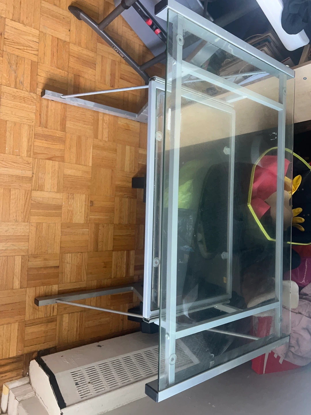 Modern Glass and Metal Desk - photo 2